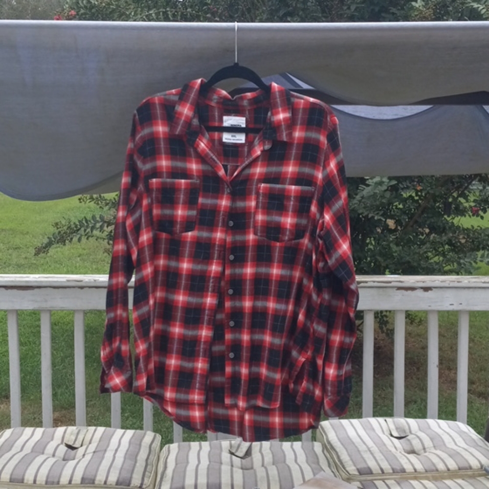 Plaid Button Down Flannel Shirt